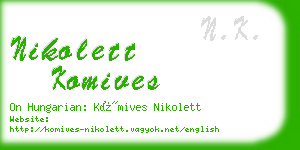 nikolett komives business card